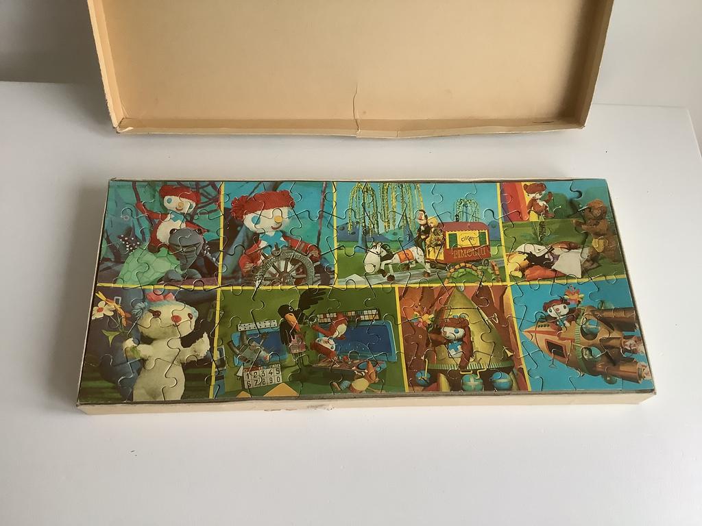 Beertje Colargol puzzel / puzzle vintage, Ophalen of Verzenden, Minder dan 500 stukjes, Zo goed als nieuw, Legpuzzel