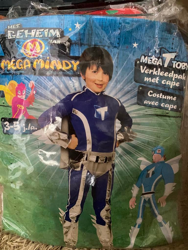 Mega toby verkleedset+ masker (3-5 jr), Carnaval, Overige maten, Ophalen of Verzenden, Zo goed als nieuw