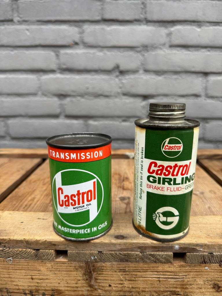 Vintage Castrol Olieblikken - Zeldzaam!, Verzamelen, Gebruikt, ., ., .