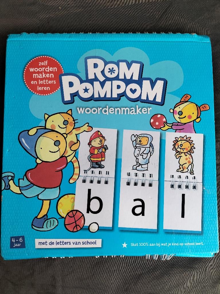 RomPomPom woordenmaker ( 4 - 6 jaar ), 5 of 6 jaar, Fictie algemeen, Jongen of Meisje, Ophalen of Verzenden