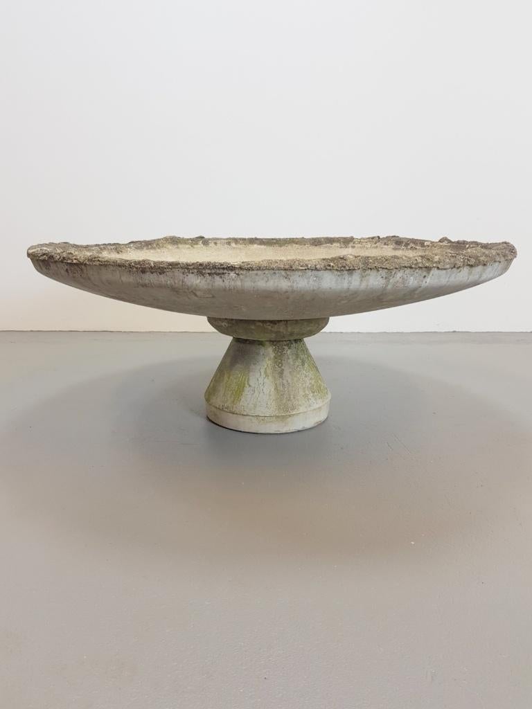 Vintage concrete plantenbak mid century ´60 bloembak rond, Ophalen, Steen, N, Rond