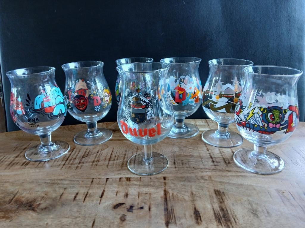Duvel bierglazen mooie verzameling., Verzamelen, Biermerken, Ophalen of Verzenden, Zo goed als nieuw, Glas of Glazen, Duvel