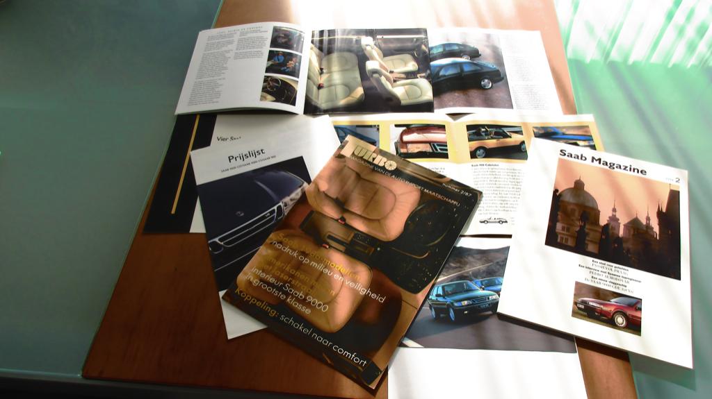 Saab, jrn.'80-'90 diverse Folders, Magazines, prijslijst, Diverse auteurs, Ophalen of Verzenden, Zo goed als nieuw, Overige merken