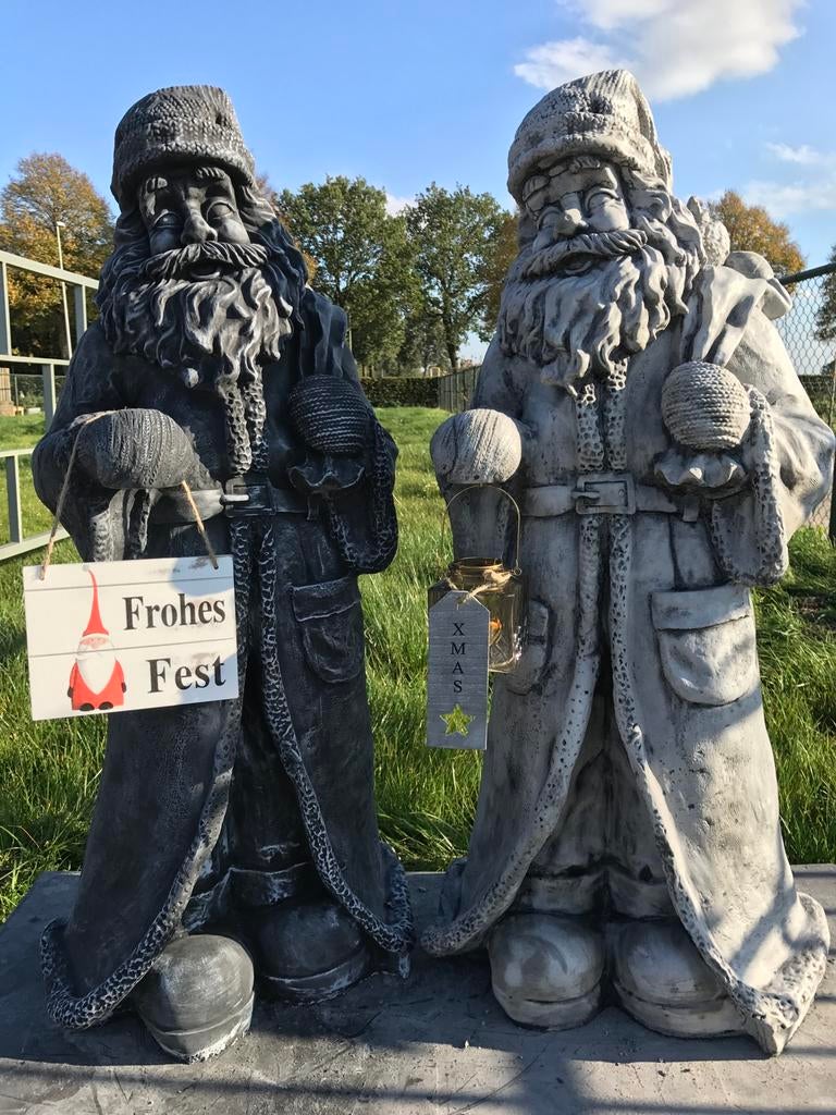 XL Kerstman 120kg 106cm Sinterklaas Dwerg Tuinkabouter Elf, Tuin en Terras, Ophalen of Verzenden, Nieuw, Beton, Mensenbeeld