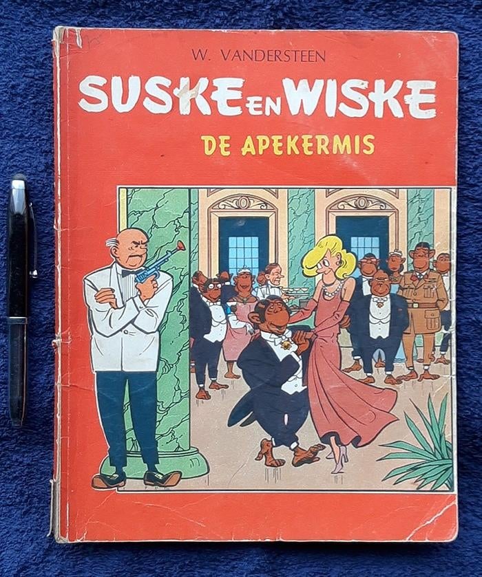 Suske en Wiske. De Apekermis. 1965. 1e druk, Boeken, Stripboeken, Gelezen, Willy Vandersteen, Eén stripboek, Ophalen of Verzenden