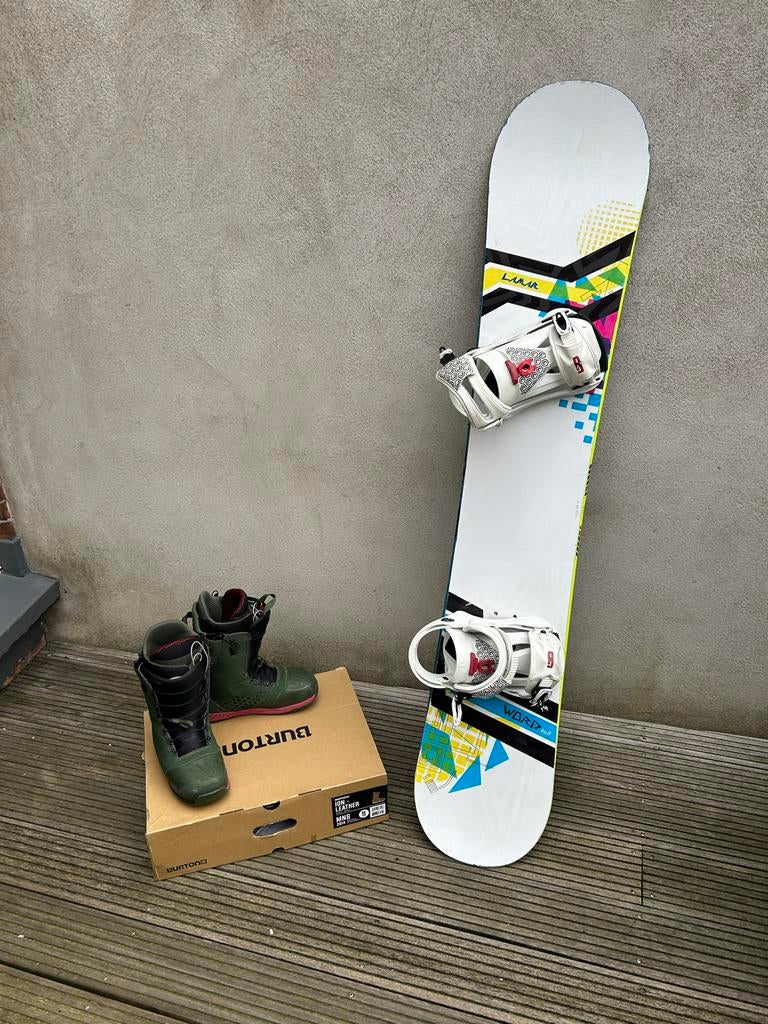 Lamar snowboard 158cm + Burton schoenen, Sport en Fitness, Snowboarden, Ophalen, Gebruikt, Board
