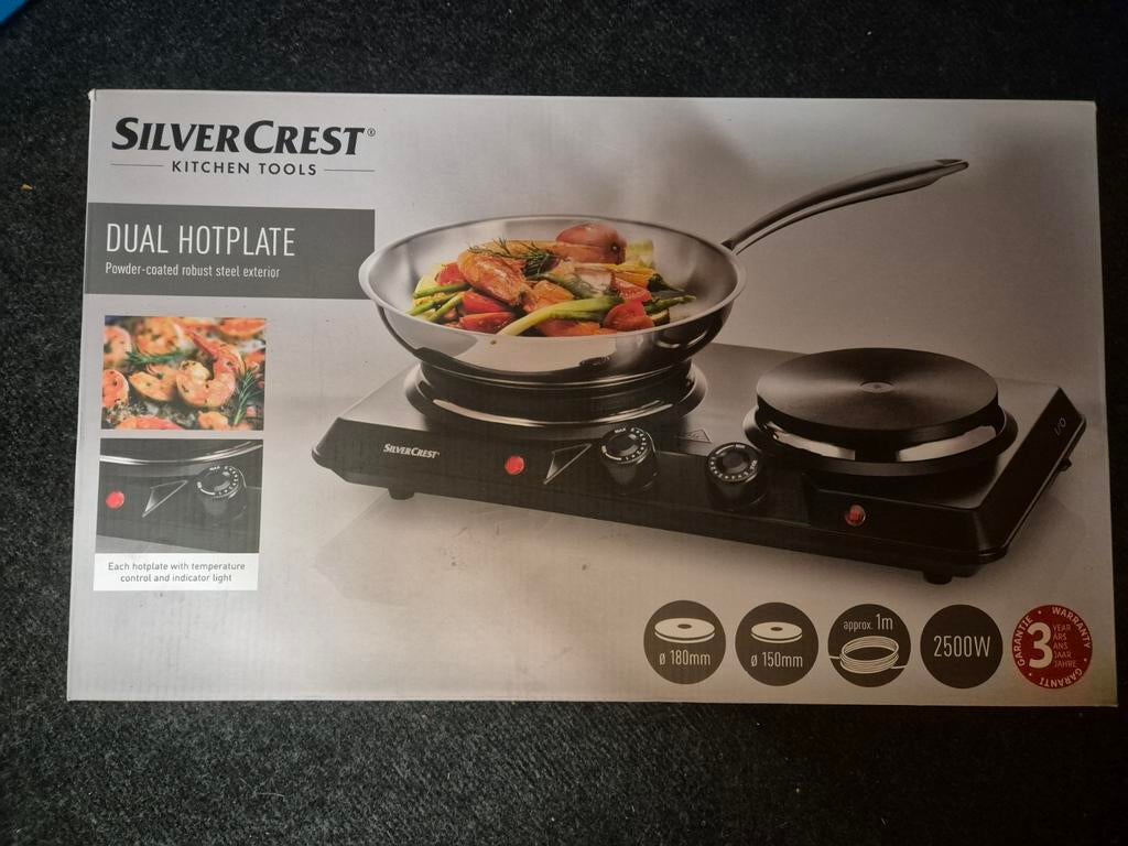 Silvercrest dubbele kookplaat 2500w zgan, Ophalen, Zo goed als nieuw, 4 t/m 7 personen