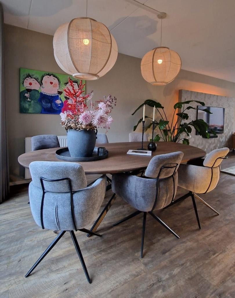€ 1.995,- ORGANISCHE VORM joET – jouw eiken tafel, Ophalen, 100 tot 150 cm, Vijf personen of meer, Neo-klassiek
