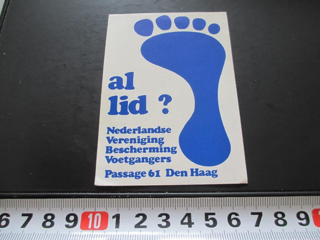 sticker al lid? ned vereniging bescherming voetgangers, Ophalen, Zo goed als nieuw