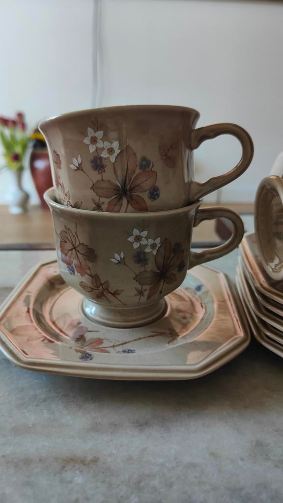 Vintage Mikasa Impulse Servies - 80s Japan, Huis en Inrichting, Keuken | Servies, Ophalen, Gebruikt, Keramiek, Overige stijlen