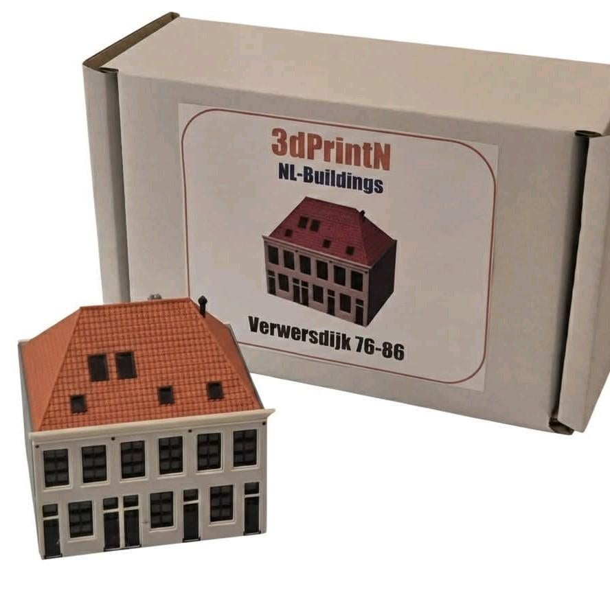 3dPrintN NLbuildings grachtenpand Verwersdijk 76-86, Overige merken, Verzenden, Gelijkstroom of Wisselstroom, Brug, Tunnel of Gebouw
