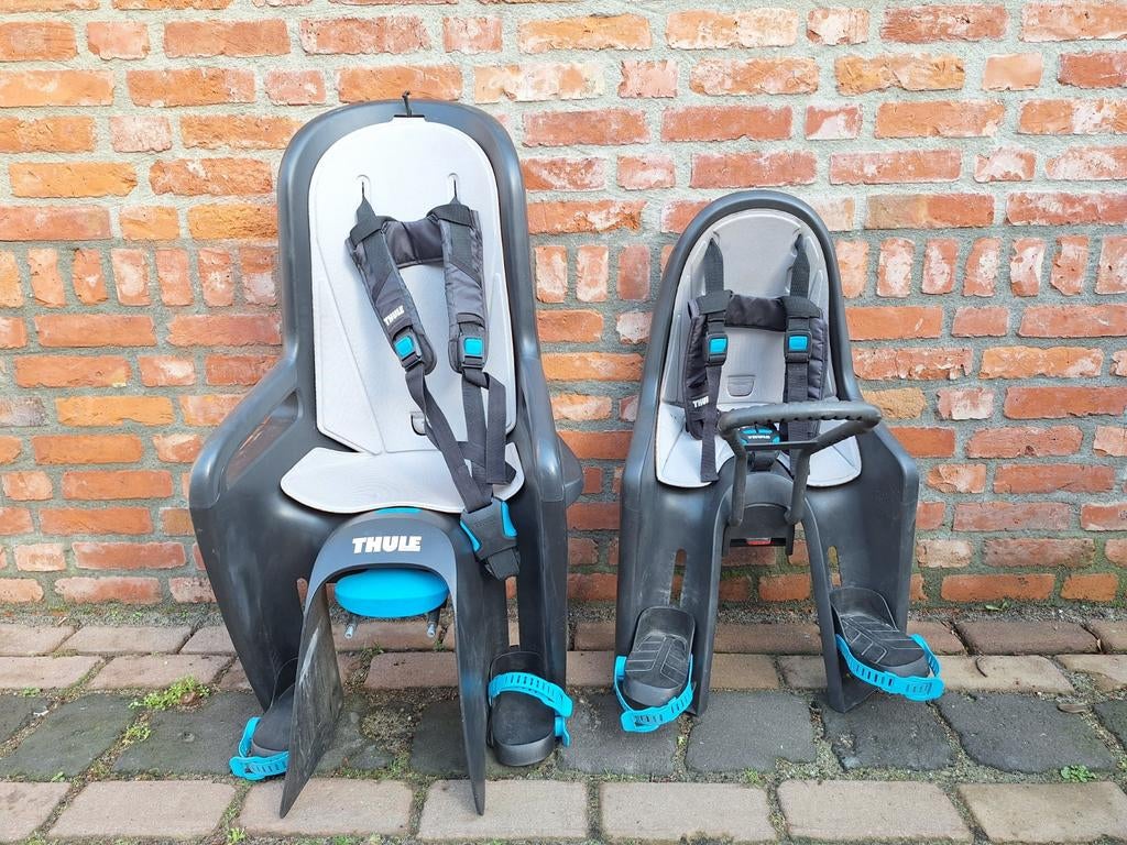Thule Fietsstoeltjes Set - Voor & Achter, Fietsen en Brommers, Achterzitje, Ophalen of Verzenden, Thule, Gebruikt