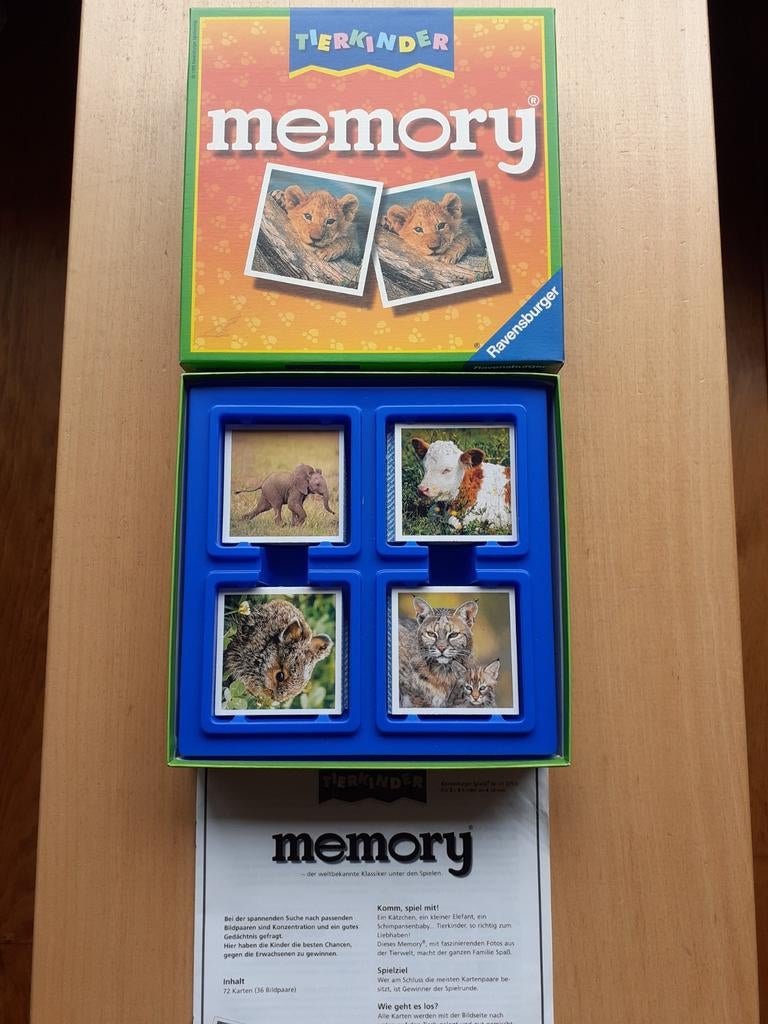 Memospel - Memory Leuk geheugenspel voor kinderen, Onbekend, Ophalen of Verzenden, Zo goed als nieuw, Een of twee spelers