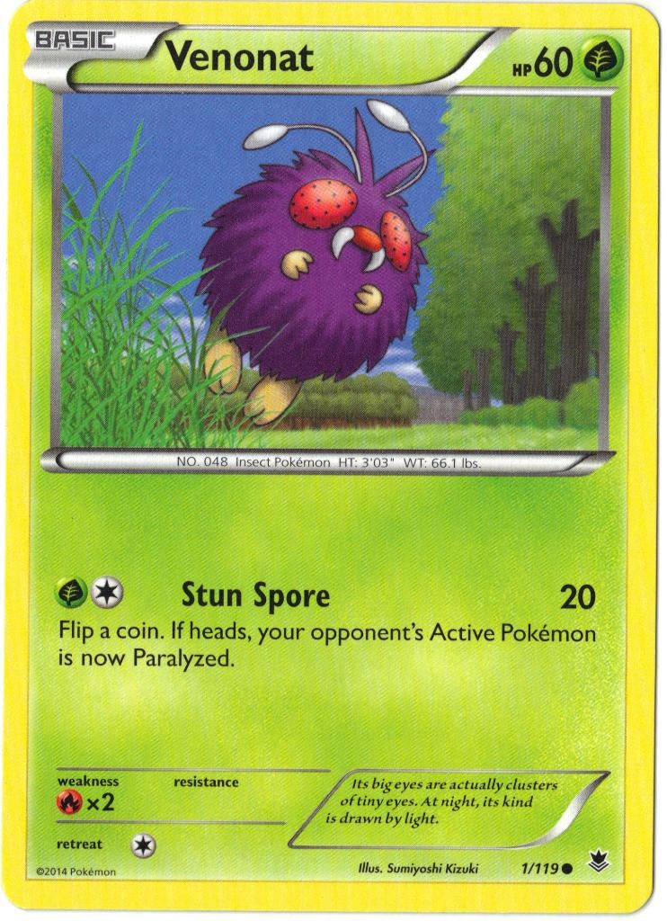 Phantom Forces,  Venonat [common] 1/119, Ophalen of Verzenden, Nieuw, Losse kaart