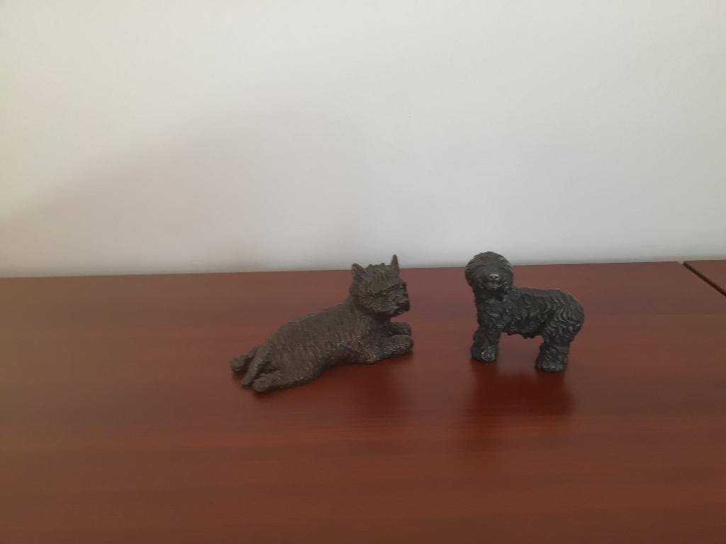 Brons beeldje bouvier hond 2 stuks, Ophalen of Verzenden, Zo goed als nieuw, Dier