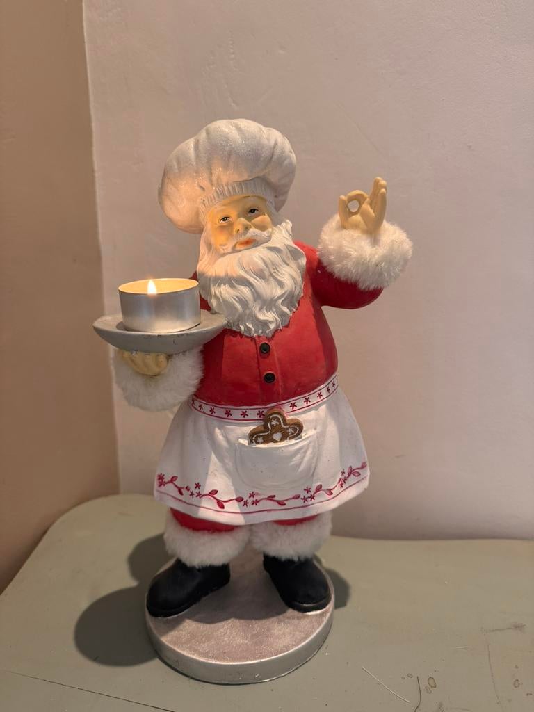 Kerst kok kaarsplateau, Diversen, Kerst, Ophalen of Verzenden, Zo goed als nieuw