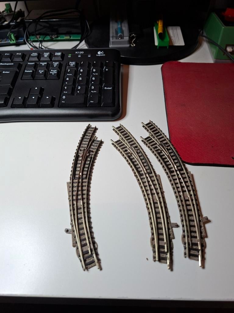 Fleischmann bochtwissels 9168/9169, Gebruikt, Gelijkstroom, Fleischmann, Rails