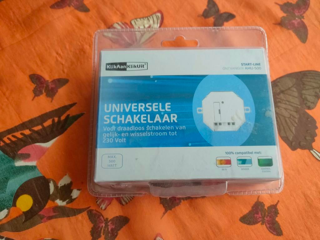 KlikAanKlikUit Universele Schakelaar AMU-500, Detector, Sensor of Melder, Draadloos, Nieuw, Ophalen of Verzenden