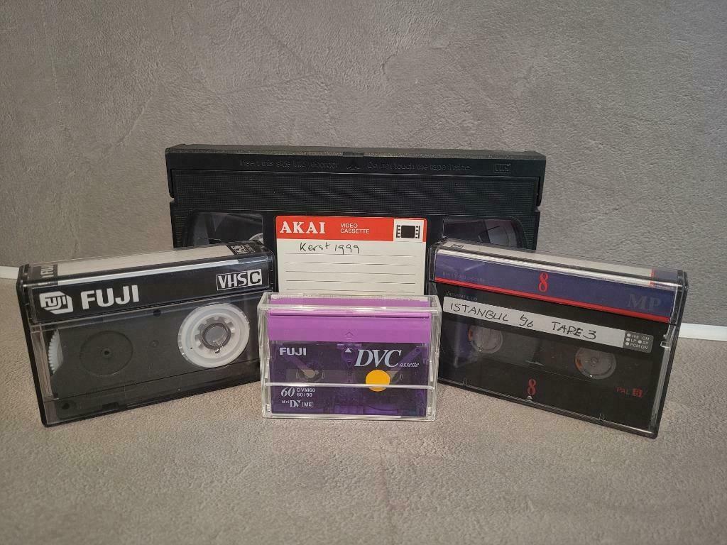 VHS Videobanden Video8 Hi8 MiniDV digitaliseren / USB of DVD, Montage of Bewerking