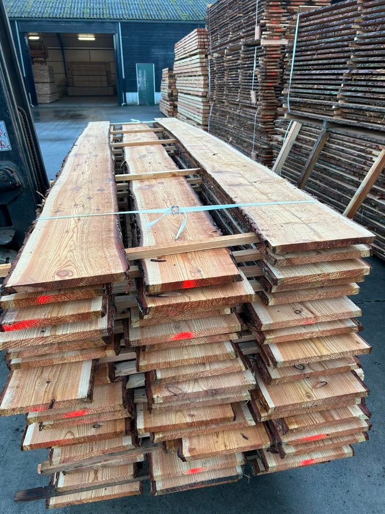 Schaaldelen 22mm Lariks / Douglas +25cm  breed, Tuin en Terras, Palen, Balken en Planken, Nieuw, Planken, 250 cm of meer, Ophalen
