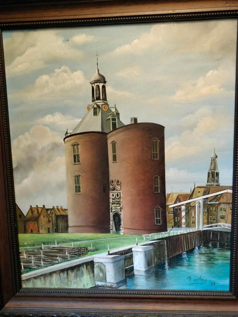 Olieverfschilderij dromedaris in Enkhuizen, Antiek en Kunst, Ophalen of Verzenden