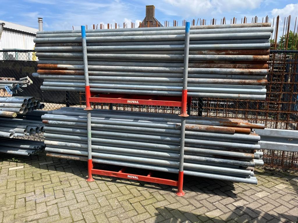 Bouwhekpaal/bouwhek paal/hekwerkpaal 60MM 280/210/150CM, Ophalen, Gebruikt