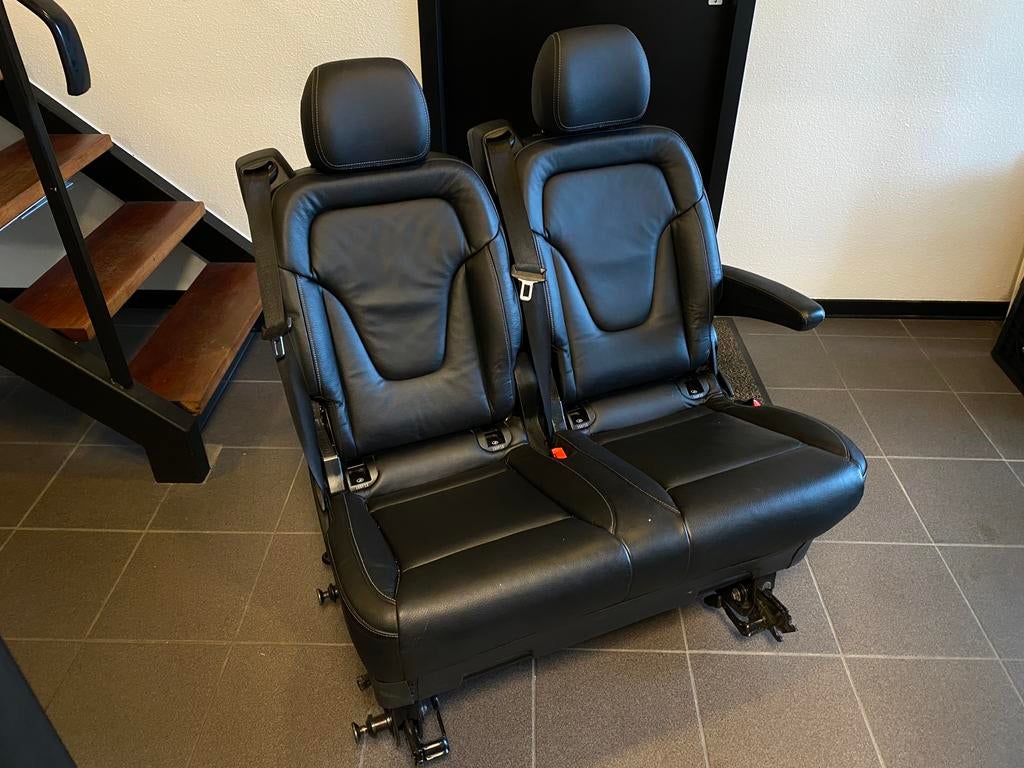 Mercedes V Klasse achterbank - Zwart Leder, Ophalen, Gebruikt, Mercedes-Benz