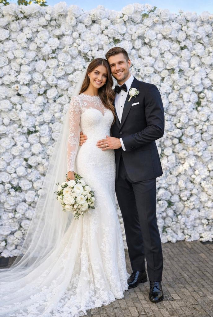 Prachtige gebroken witte flowerwall te huur, Ophalen of Verzenden, Zo goed als nieuw, Wit, Accessoires