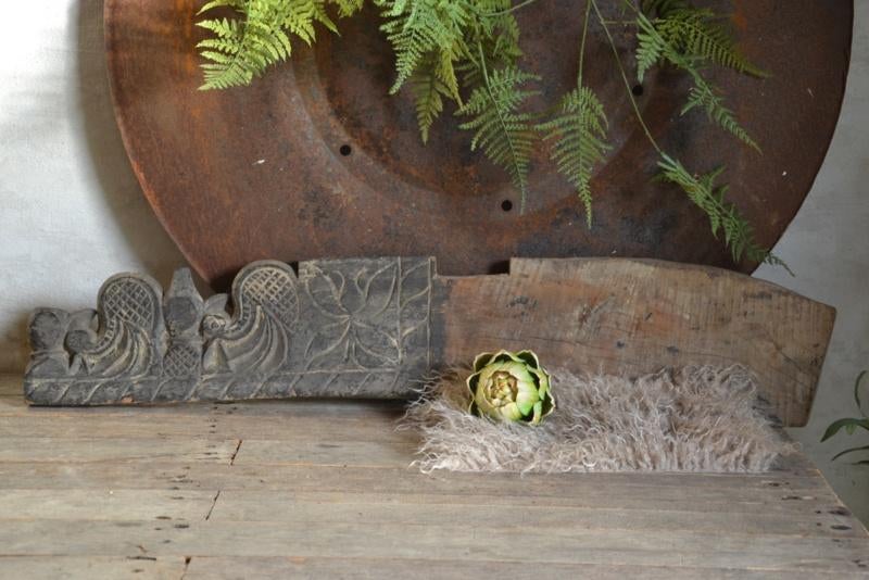 Prachtig groot oud houten ornament, Ophalen of Verzenden, Nieuw