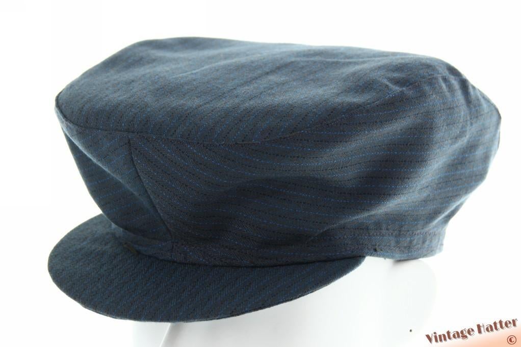Vintage Spoorweg-achtige pet blauw 53 = XXS gratis verzenden, Ophalen of Verzenden, Zo goed als nieuw, 57 cm (M, 7⅛ inch) of minder