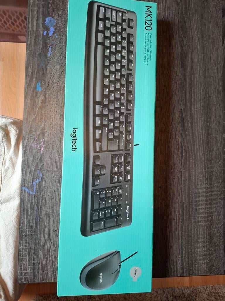 Logitech MK120 Toetsenbord en Muis - Nieuw, Computers en Software, Toetsenbord en muis-set, Logitech, Nieuw, Ophalen of Verzenden