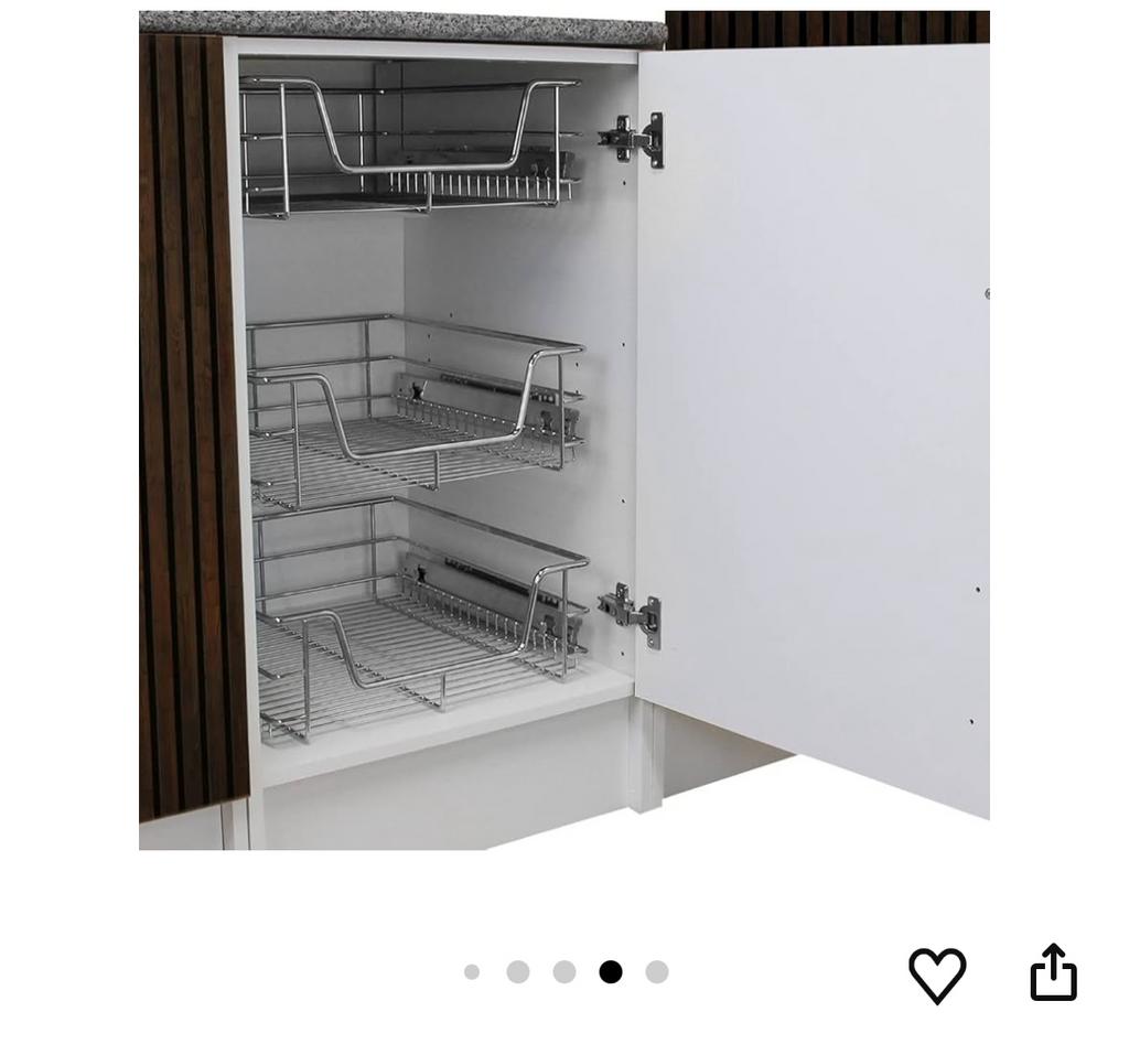 KuKoo softclose uitschuifbare lade RVS 60 cm, Zo goed als nieuw, Minder dan 100 cm, 50 tot 75 cm, 50 tot 100 cm