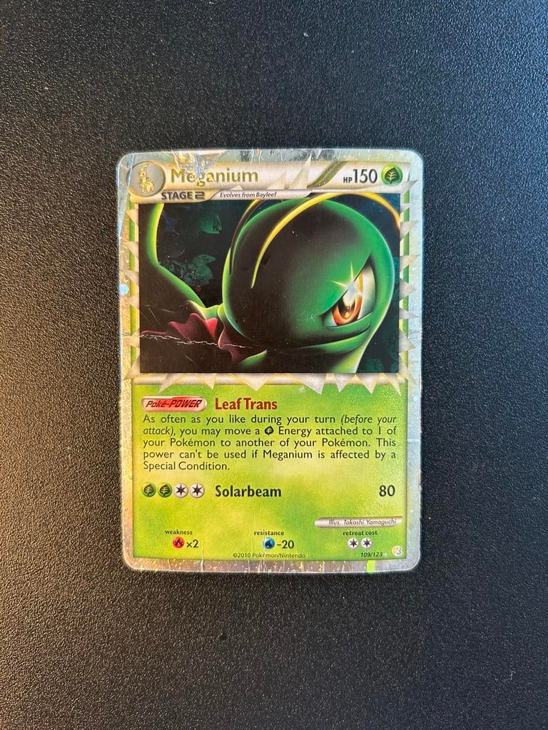 Pokemonkaart meganium 109/123, Ophalen of Verzenden, Zo goed als nieuw