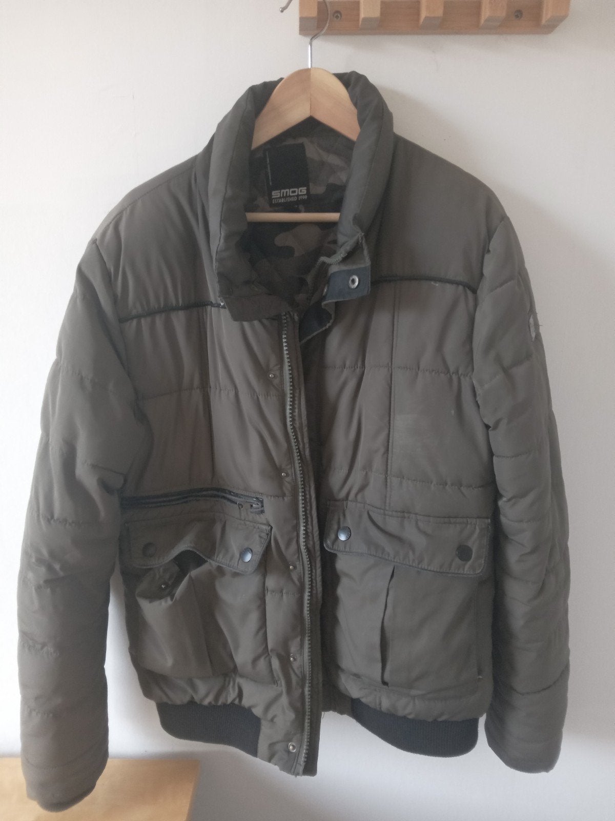 smog winterjas, Kleding | Heren, Maat 48/50 (M), Zo goed als nieuw, Groen, Smog