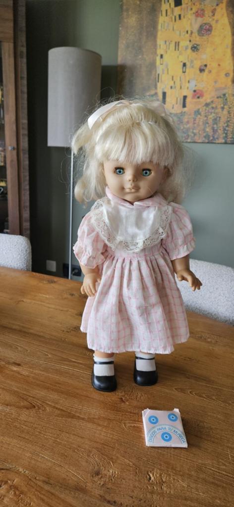 Vintage Jesmar pop met blond haar en roze jurk, Ophalen, Gebruikt, Overige typen