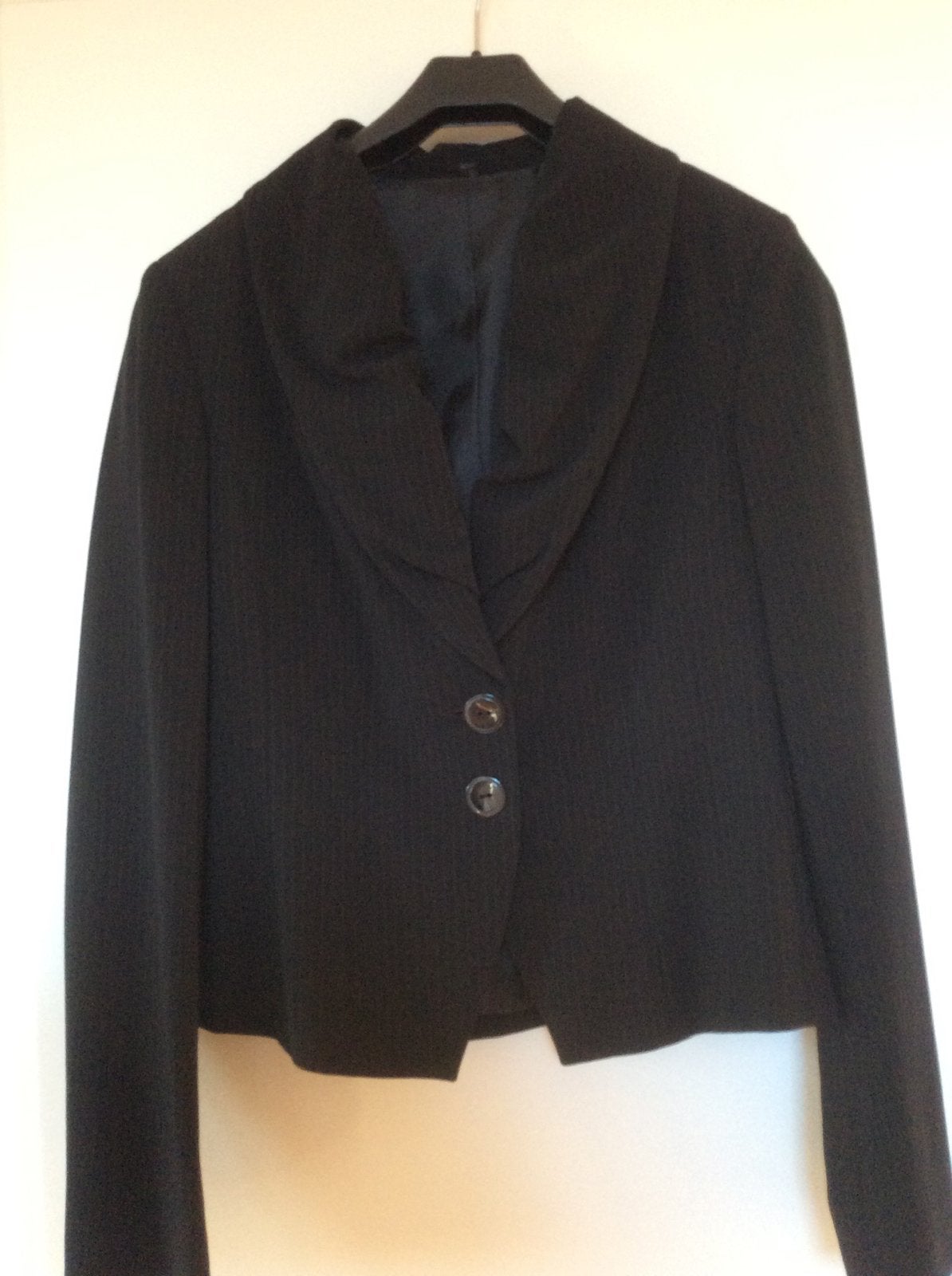 ZWARTE KRIJTSTREEP BLAZER, Zwart, Ophalen of Verzenden, Zo goed als nieuw, Jasje