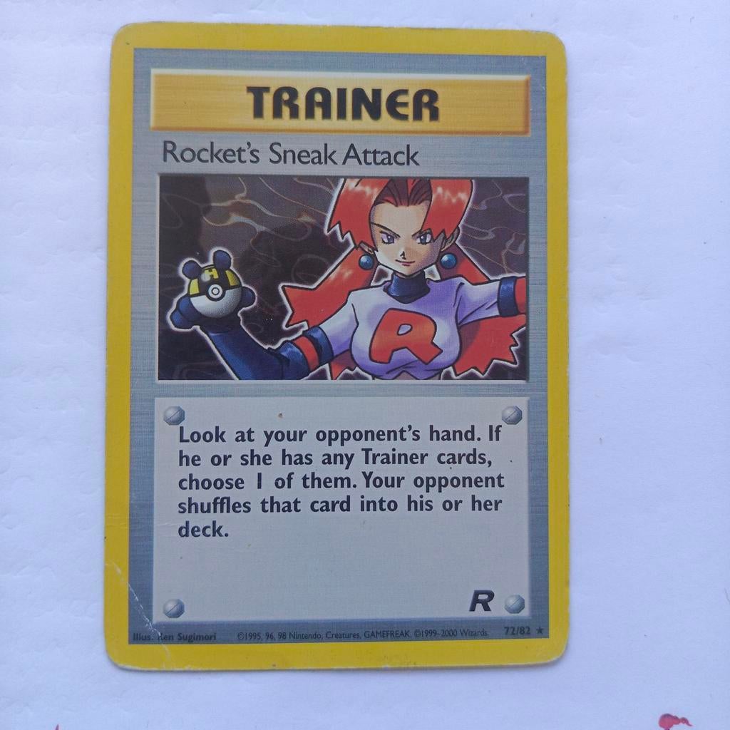 Pokémon Kaart: Rocket's Sneak Attack Trainer (72/82), Ophalen of Verzenden, Gebruikt, Losse kaart