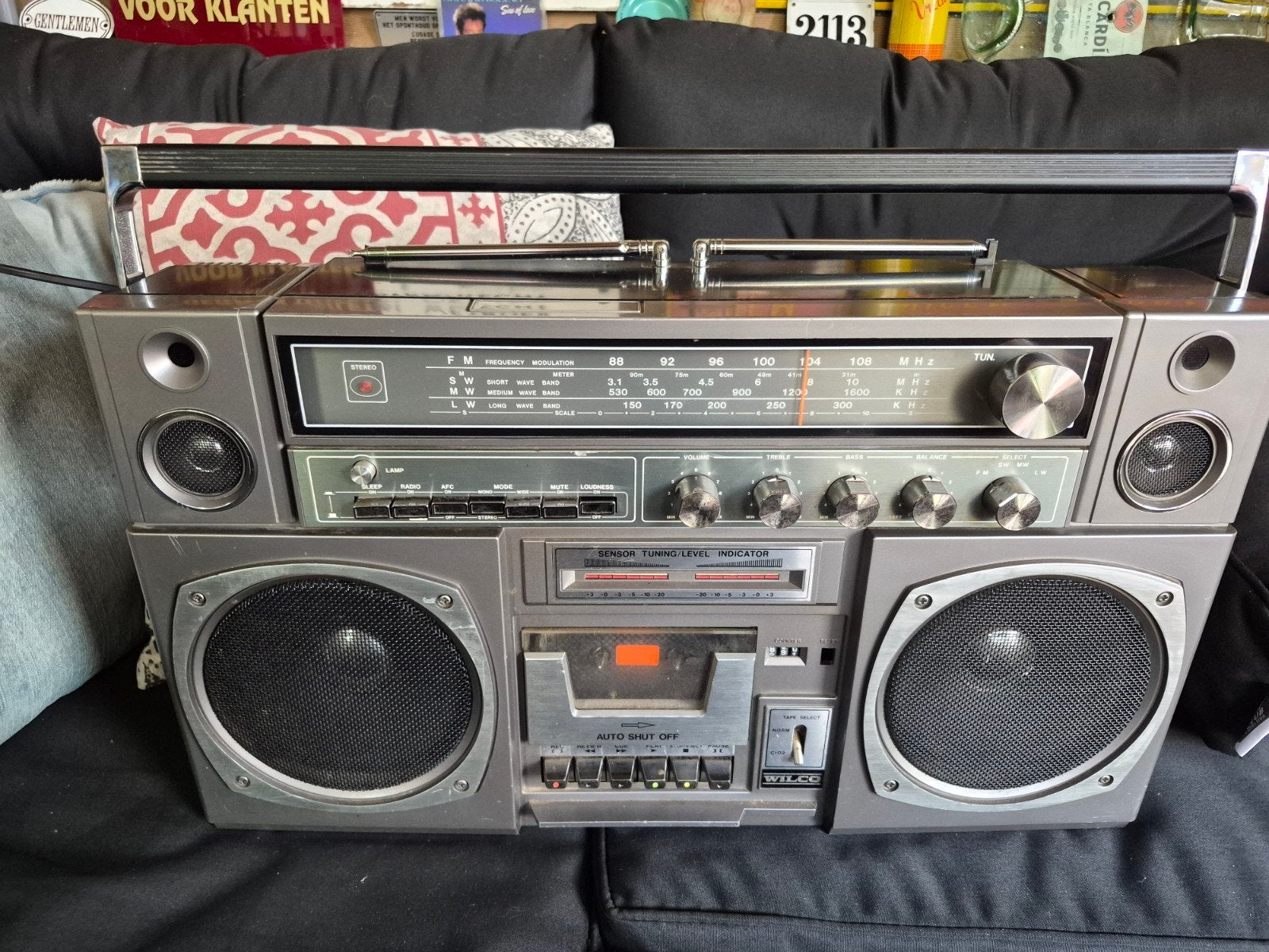 Vintage Wilco CRS-1049L Boombox met Radio en Cassette, Audio, Tv en Foto, Bandrecorders, Ophalen of Verzenden, Bandrecorder