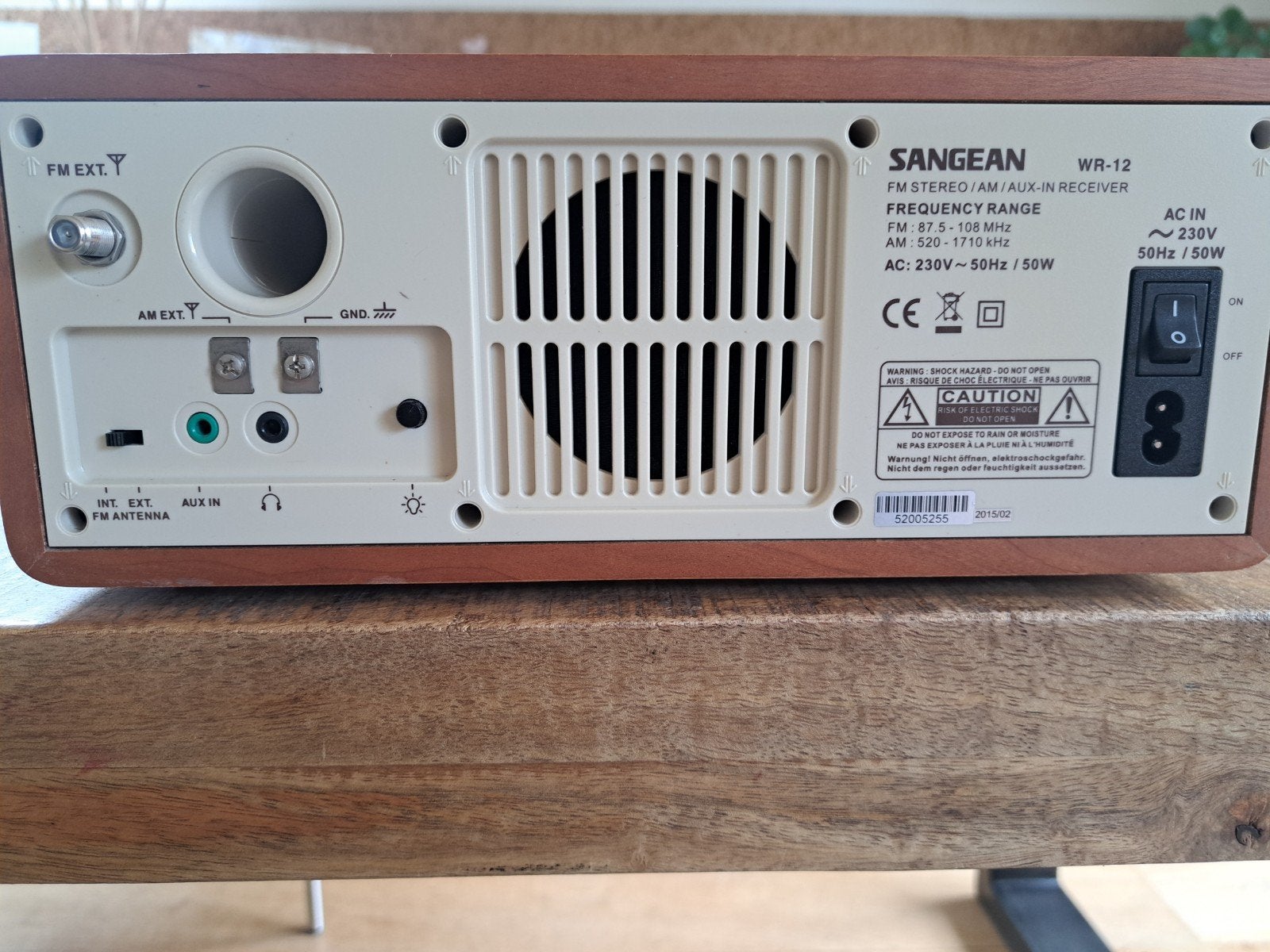 SANGEAN WR12 FM Stereo, AM, AUX-IN Receiver, 50 Watt, Ophalen of Verzenden, Zo goed als nieuw, Radio