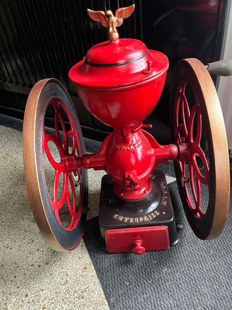 Antieke Enterprise Koffiemolen - 60 cm hoog, 140 jaar oud, Antiek en Kunst, Antiek | Keukenbenodigdheden, Ophalen of Verzenden