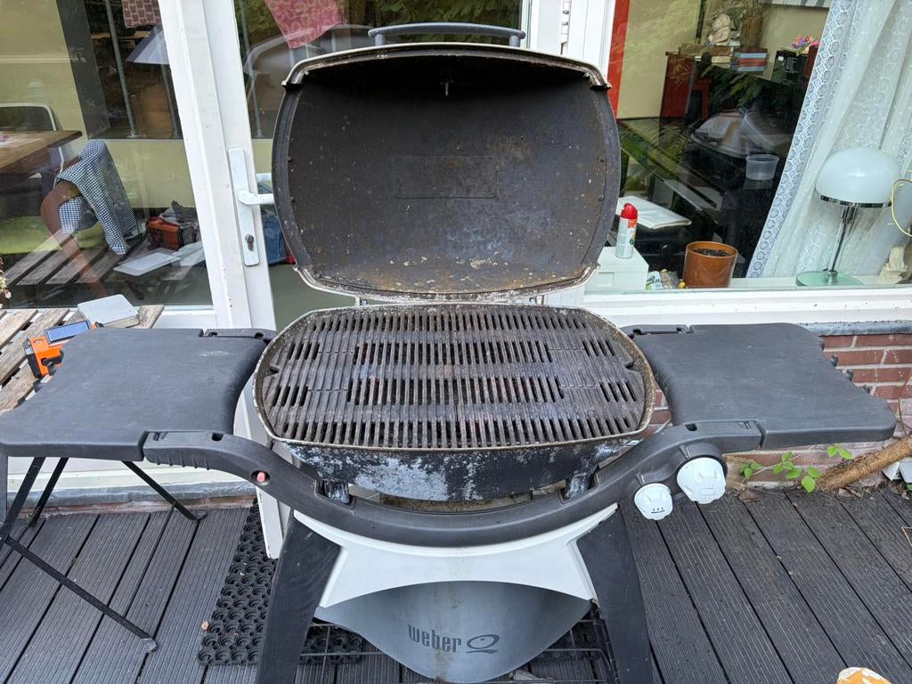 Weber q3000, Tuin en Terras, Gasbarbecues, Verzenden, Zo goed als nieuw