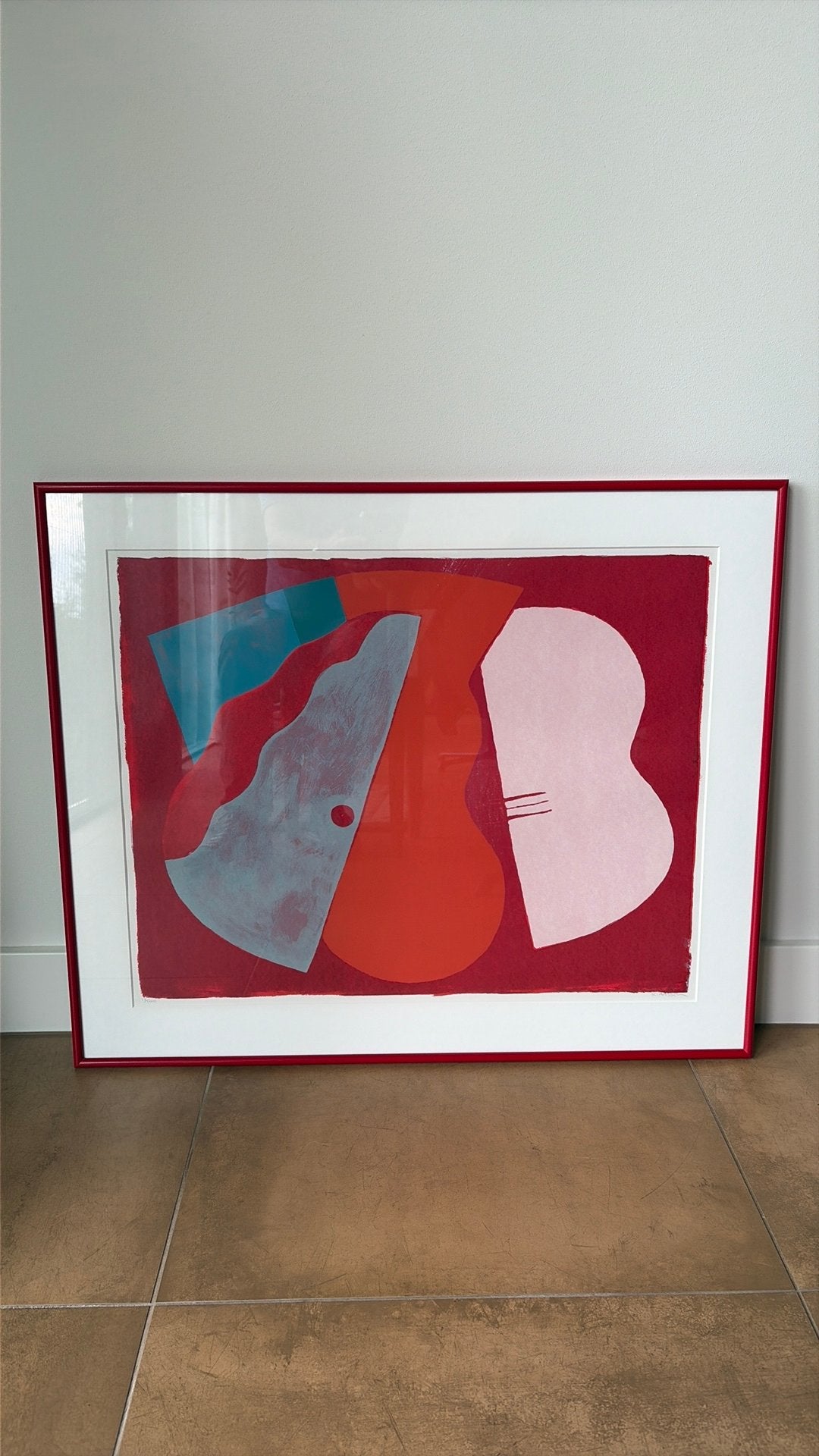 Abstract werk zeefdruk (12/100) van Wil Klaassen, Antiek en Kunst, Kunst | Litho's en Zeefdrukken, Gelimiteerde oplage, Ophalen