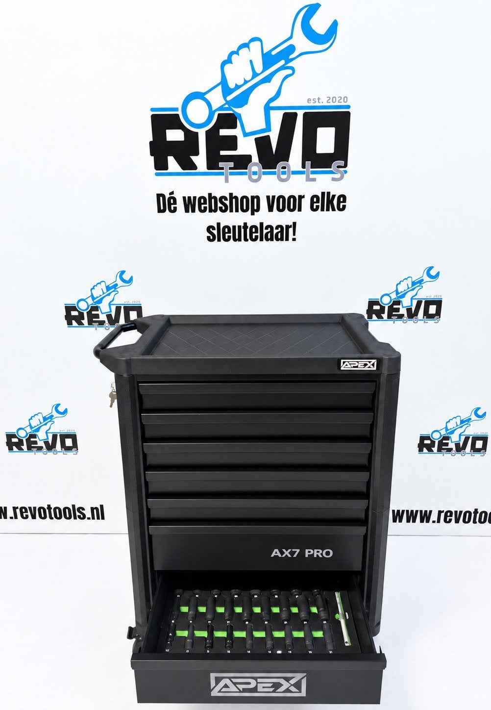 APEX AX7 310-delige Gevulde werkplaats Gereedschapswagen, Nieuw, Info@revotool.nl, Ophalen of Verzenden, Revotools