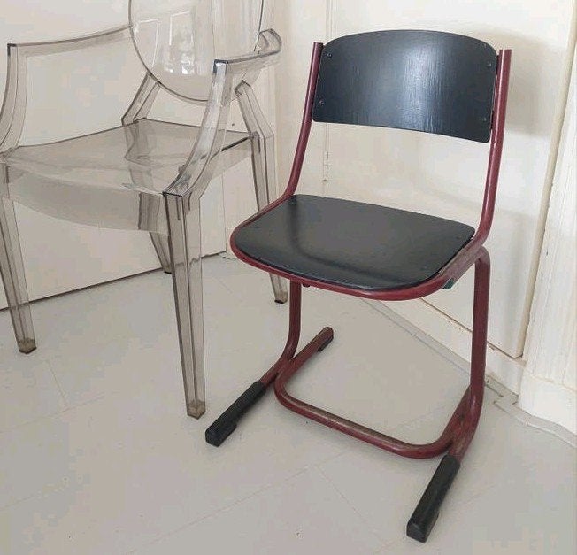 Vintage Schoolmeubilair Stoeltje Kinderstoel Retro Oldskool, Ophalen