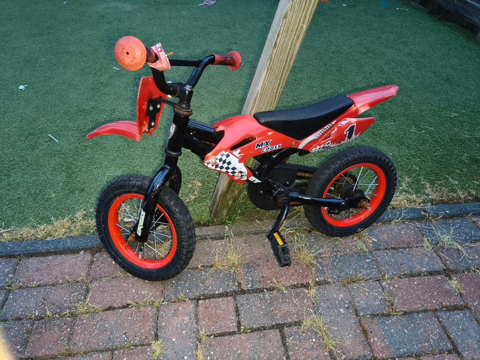 Kinderfiets 12 inch, Fietsen en Brommers, Fietsen | Kinderfietsjes, Ophalen, Gebruikt, Terugtraprem