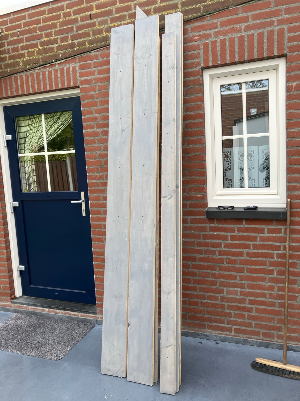 Steigerhout planken, 270 cm, grey wash, Ophalen, Gebruikt, 25 tot 50 mm, 250 tot 300 cm