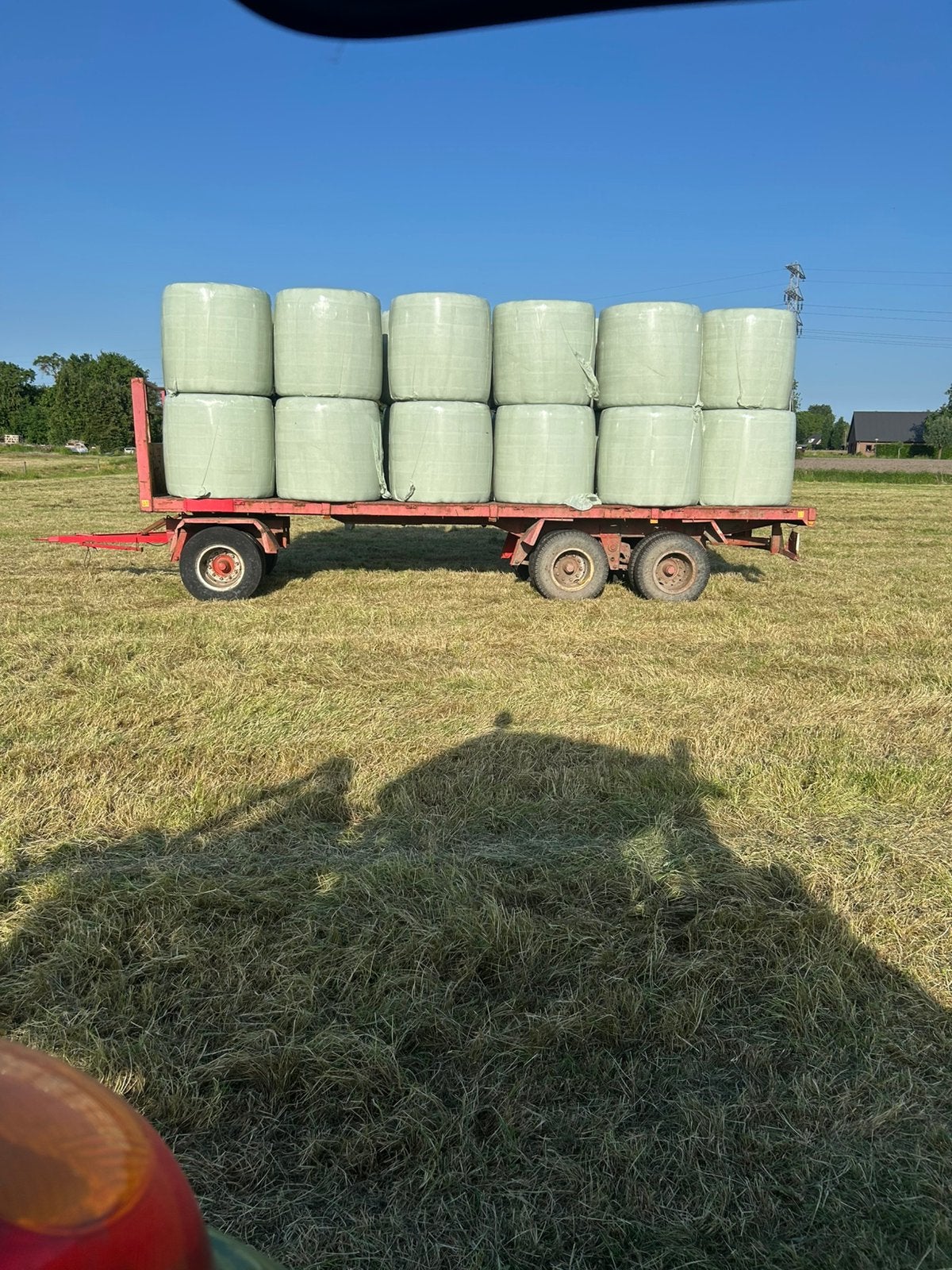 Aanhanger landbouwwagen platte wagen balen wagen, Ophalen of Verzenden, Transport