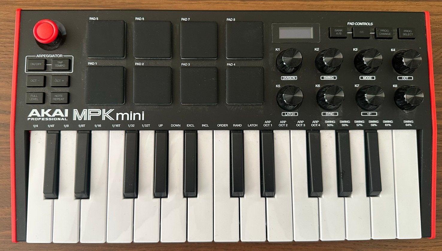 AKAI MPK mini MIDI-keyboard - Zo goed als nieuw, Overige merken, Zo goed als nieuw, Met midi-aansluiting, Overige aantallen