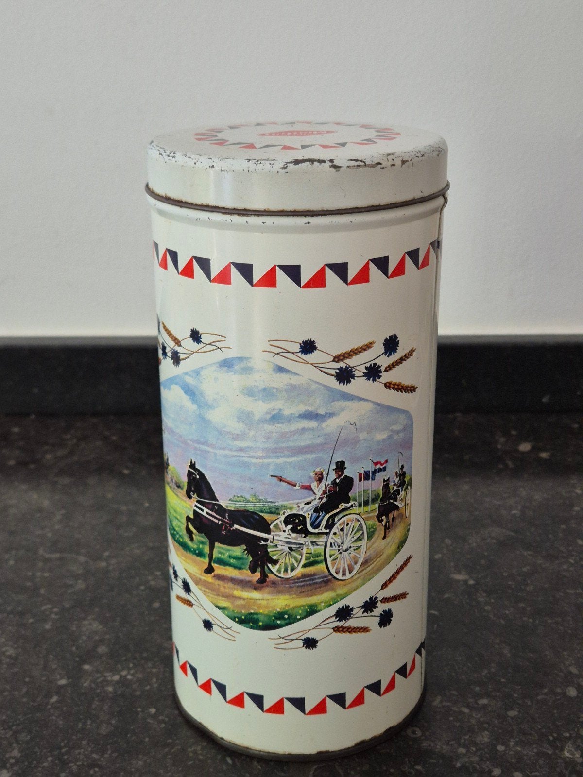 Vintage beschuitblik van der Meulen, Ophalen of Verzenden, Gebruikt, Beschuit