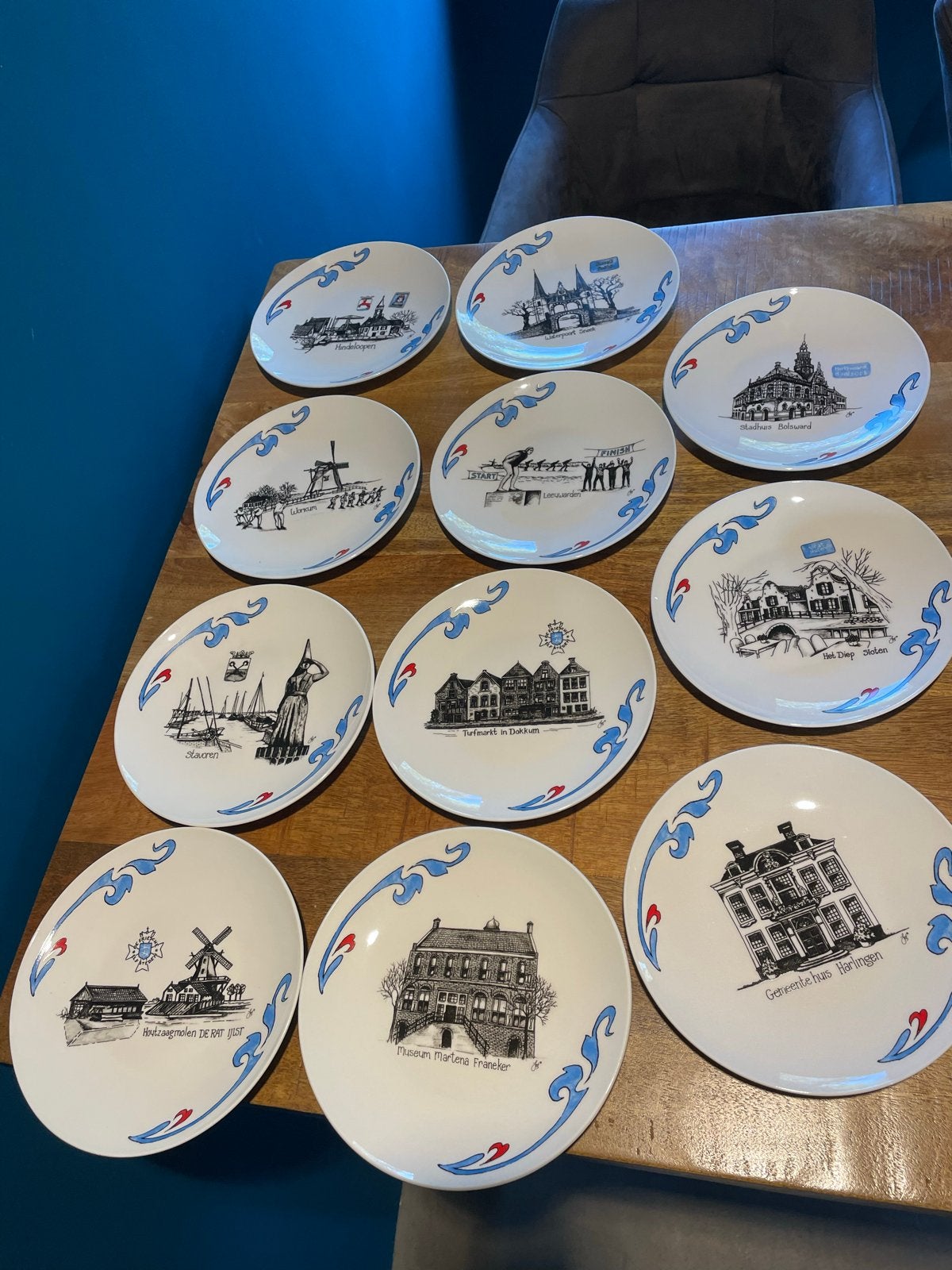 Friesland Elfstedentocht servies - 1 kom ontbreekt, Huis en Inrichting, Ophalen, Keramiek, Nieuw, Overige stijlen